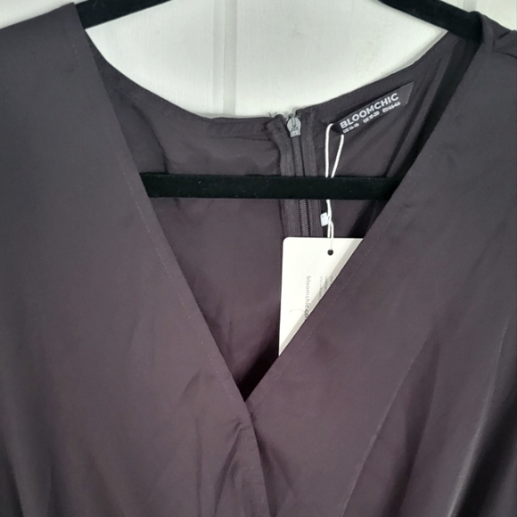 Bloomchic V Neck Double Flutter Sleeve Jumpsuit - Picture 3 of 16